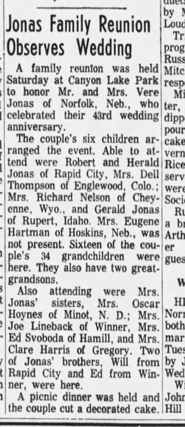 Clipping from Rapid City Journal